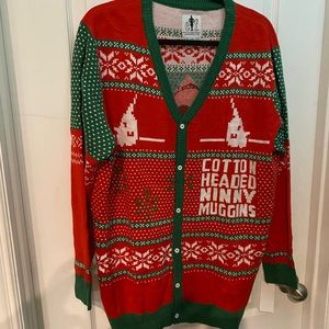 Elf Ugly Christmas Sweater Cardigan 2X NWT New